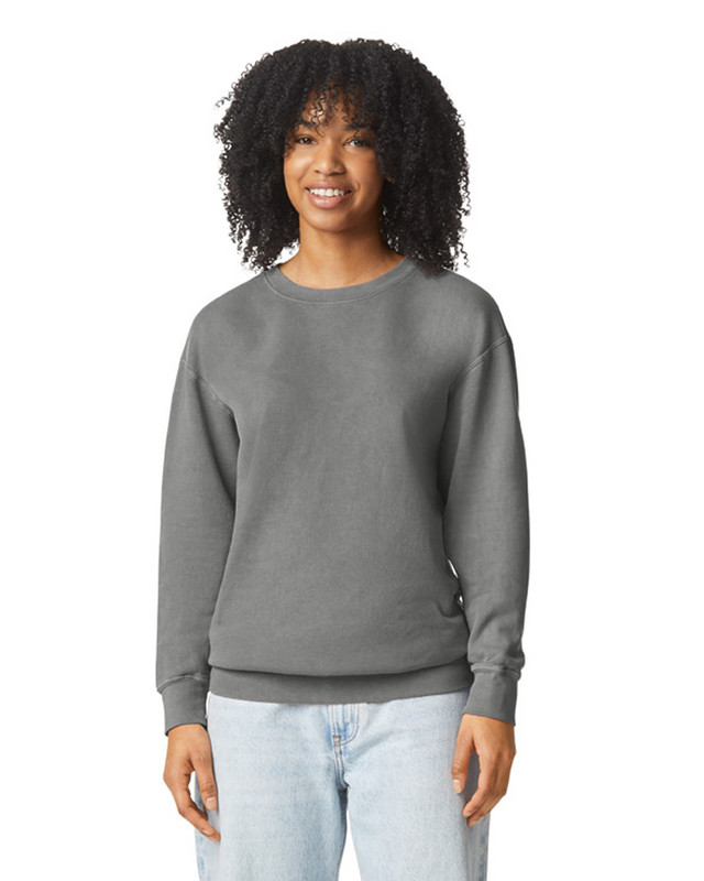 comfort-colors-lightweight-sweatshirt-grey Comfort Colors Lightweight Sweatshirt in grey