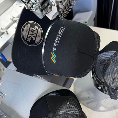 Company Logos Embroidered onto Trucker Caps