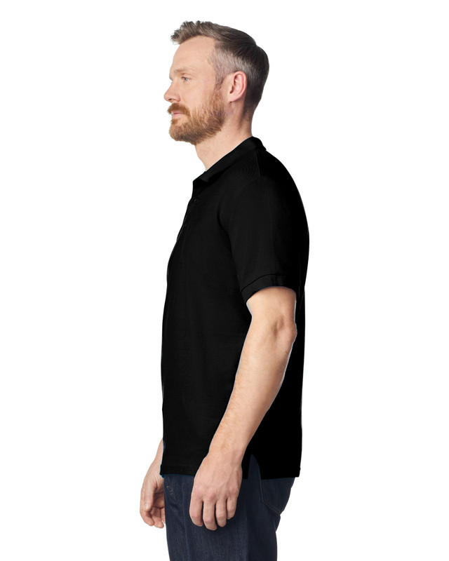 gildan-hammer-pique-polo-black-sidee Gildan Hammer Pique Polo in Black from side