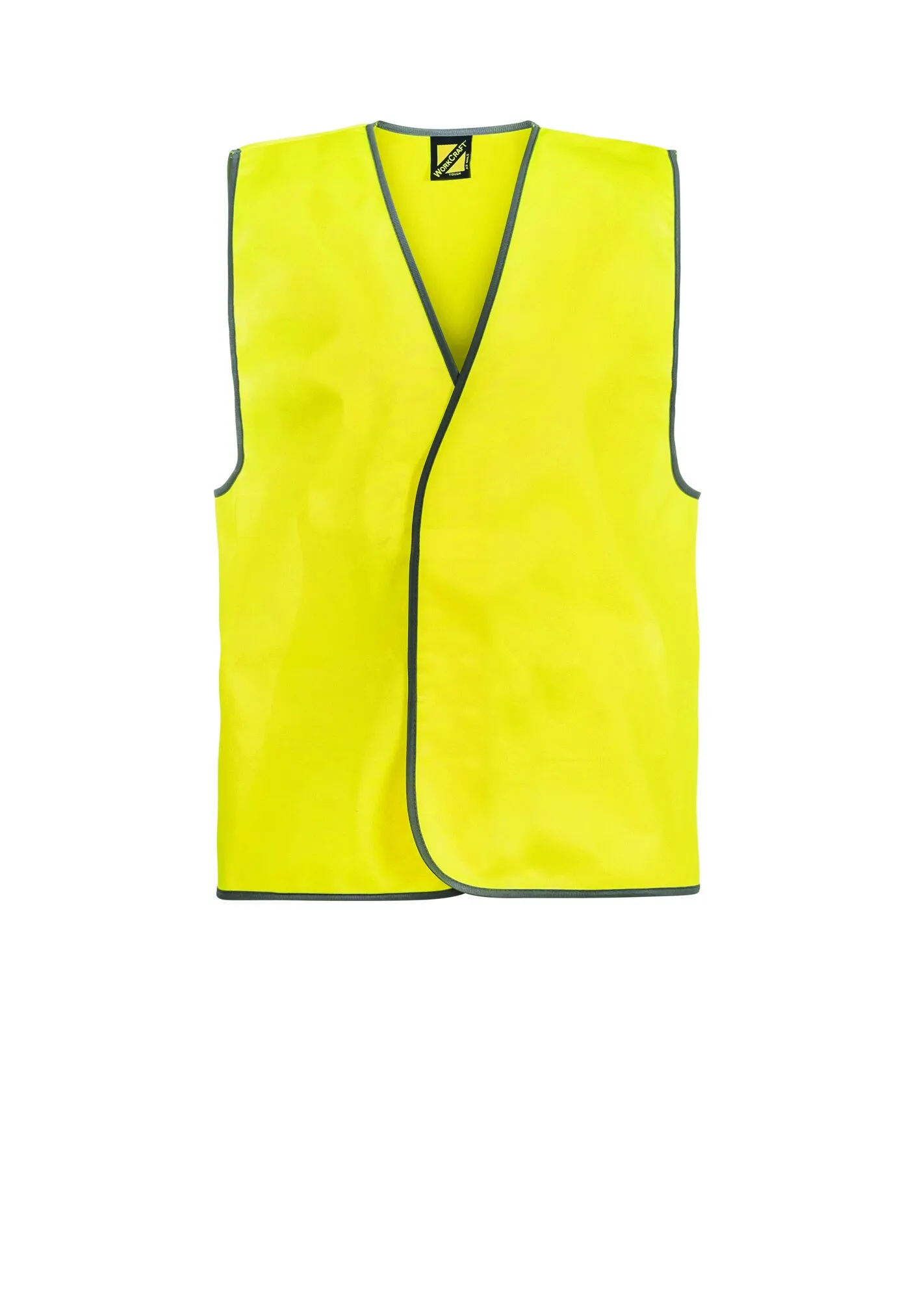 115_WV7000_YEL_1 Workcraft Unisex Hi Vis Safety Vest