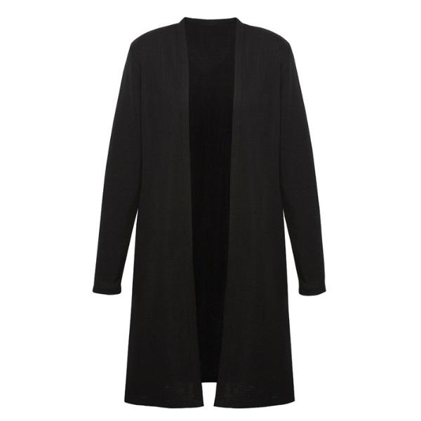 Chelsea Womens Longline Cardigan-black wecompresscom Chelsea Womens Longline Cardigan