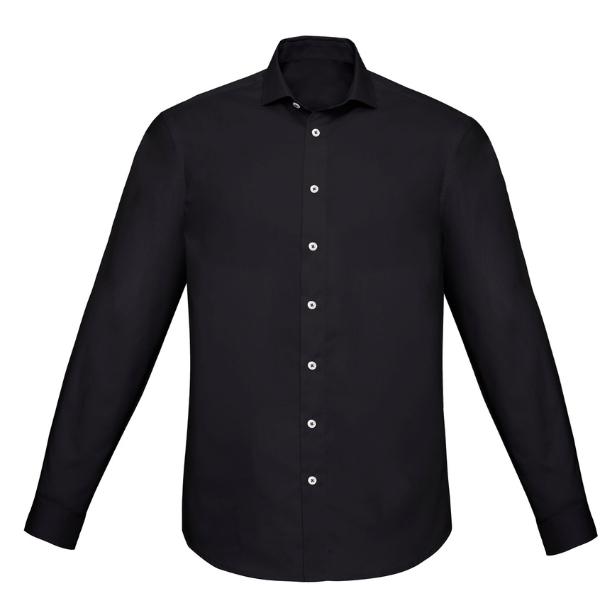 Mens Charlie Slim Fit Long Sleeve Shirt-black wecompresscom Mens Charlie Slim Fit Long Sleeve Shirt