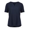 RU568LS_Product_Navy_01 wecompresscom Ruché Womens Short Sleeve Shirt