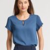 Evelyn Womens Short Sleeve Blouse