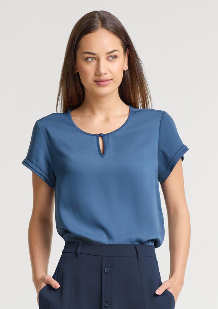 Evelyn Womens Short Sleeve Blouse