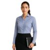 Womens Hudson Long Sleeve Shirt -blue-model Womens Hudson Long Sleeve Shirt