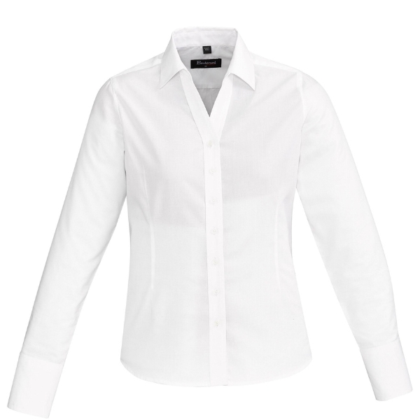 Womens Hudson Long Sleeve Shirt -white Womens Hudson Long Sleeve Shirt