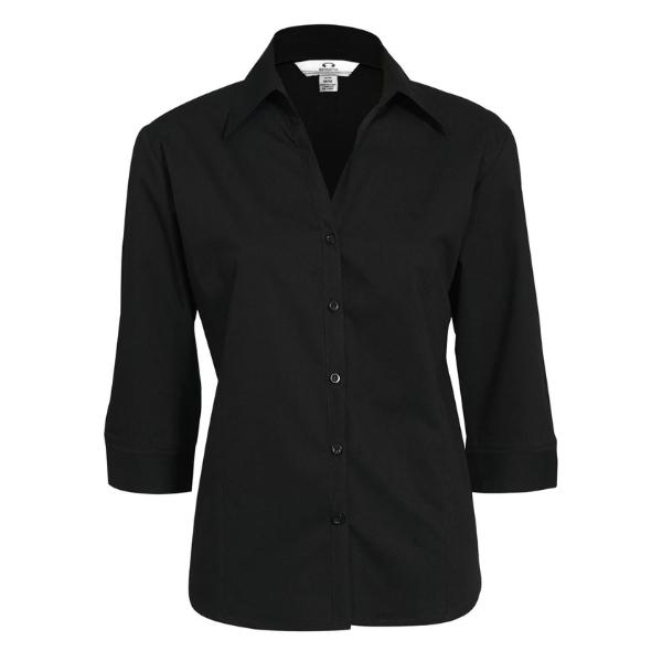 Womens Metro 3_4 Sleeve Shirt-black wecompresscom Womens Metro 3/4 Sleeve Shirt