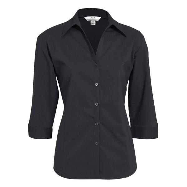 Womens Metro 3_4 Sleeve Shirt-charcoal wecompresscom Womens Metro 3/4 Sleeve Shirt
