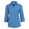 Womens Metro 3_4 Sleeve Shirt-midblue wecompresscom Womens Metro 3/4 Sleeve Shirt