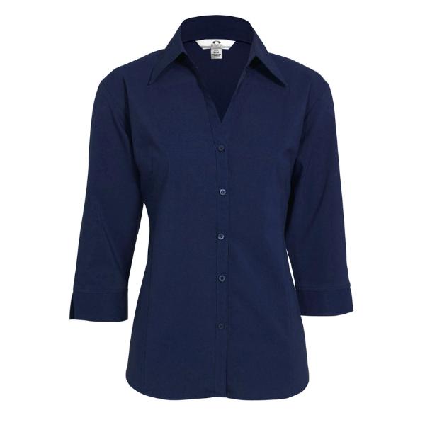 Womens Metro 3_4 Sleeve Shirt-navy wecompresscom Womens Metro 3/4 Sleeve Shirt
