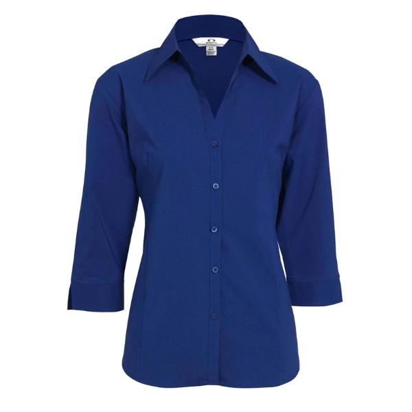 Womens Metro 3_4 Sleeve Shirt-royal wecompresscom Womens Metro 3/4 Sleeve Shirt