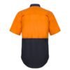 Workcraft Hi Vis Short Sleeve Cotton Drill Shirt-back Workcraft Hi Vis Short Sleeve Cotton Drill Shirt-back