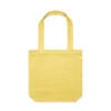 1001_CARRIE_TOTE_MUSTARD__07544 Yellow tote bag with two handles shown against a white background.