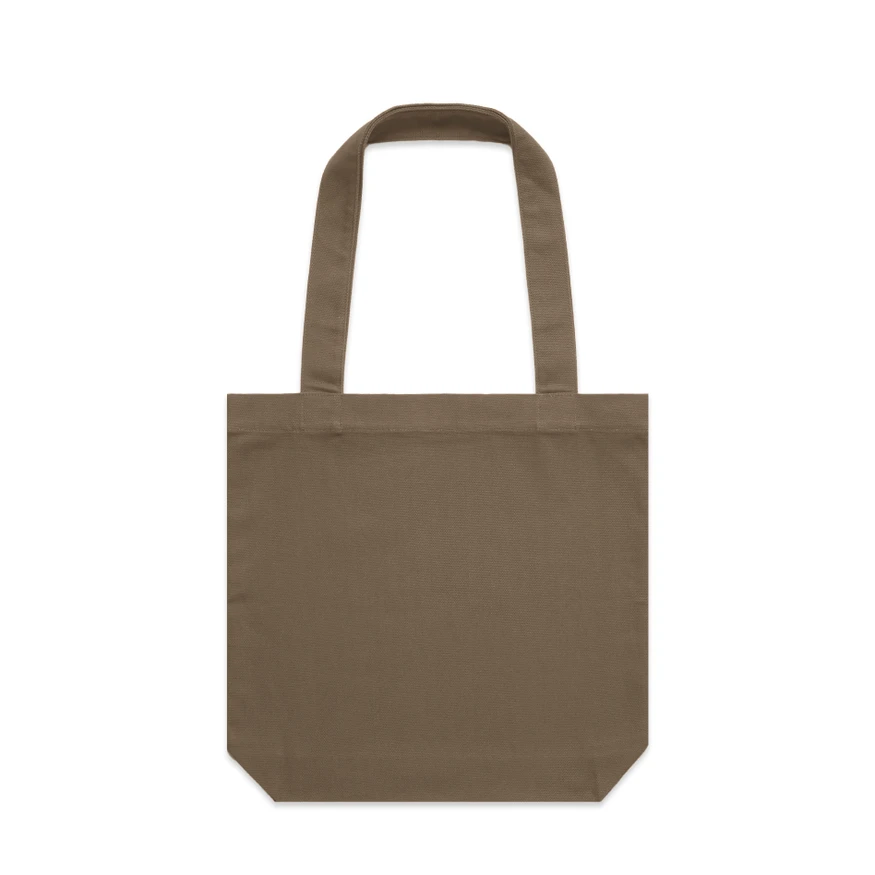 1001_CARRIE_TOTE_WALNUT__12585 Brown tote bag with two handles, front view (classic shopping bag).