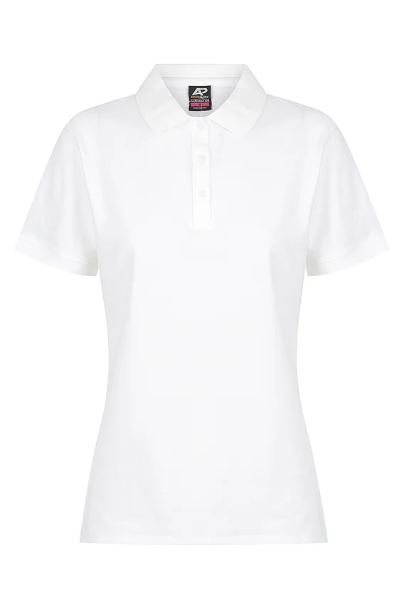 Aussie Pacific Claremont Ladies Polo White Aussie Pacific Claremont Ladies Polo