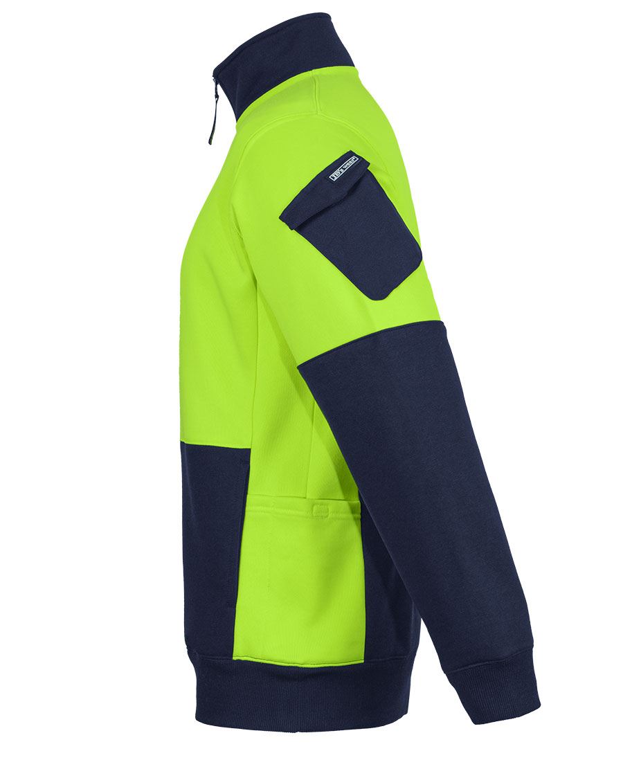 JB's 350g Hi Vis 1/2 ZIp Trade Fleece