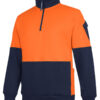 JB's 350g Hi Vis 1/2 ZIp Trade Fleece