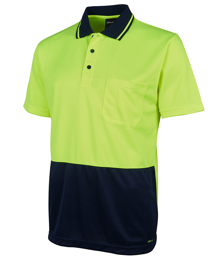 6HJNC_LIMENAVY_02_636022008854496878 JB's Hi Vis Jacquard Non Cuff Polo