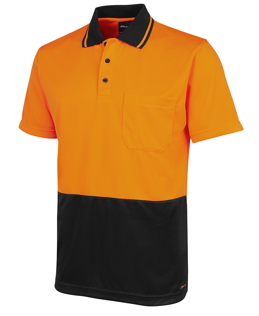 6HJNC_ORANGEBLACK_02_636022009356978375 JB's Hi Vis Jacquard Non Cuff Polo