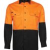 6HWSL_OB_01_638411887837963132 JB's Hi Vis L/S 150G Work Shirt Orange Black