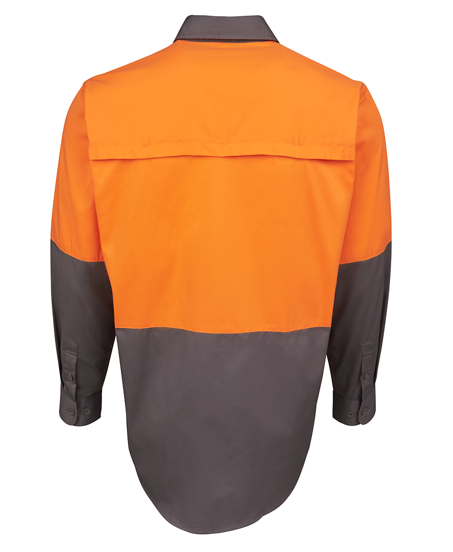 6HWSL_ORANGECHARCOAL_03_636022828104316781 JB's Hi Vis L/S 150G Work Shirt