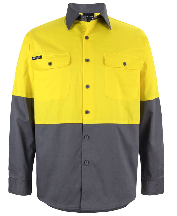 6HWSL_YG_01_638719496930274900 JB's Hi Vis L/S 150G Work Shirt