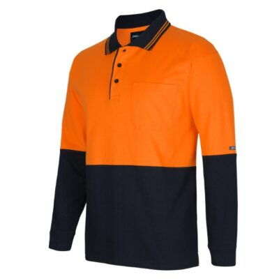 JB's Hi Vis L/S Cotton Polo