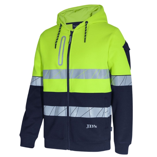 JB's 450g Hi Vis Full Zip Hoodie with Fragmented Tape JB's 450g Hi Vis Full Zip Hoodie with Fragmented Tape