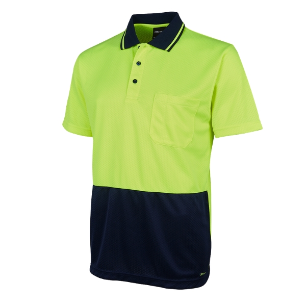 JBs-6HJNC JB's Hi Vis Jacquard Non Cuff Polo