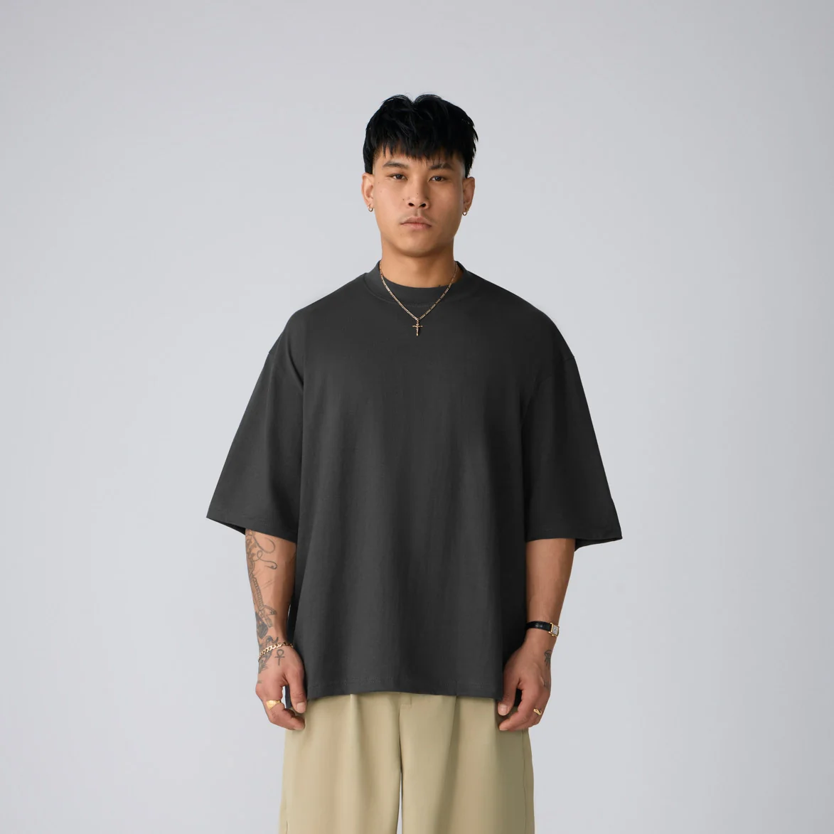 MaxHeavyeight_OS_OffBlack_Front Shaka Wear Max Heavyweight Oversized T-Shirt