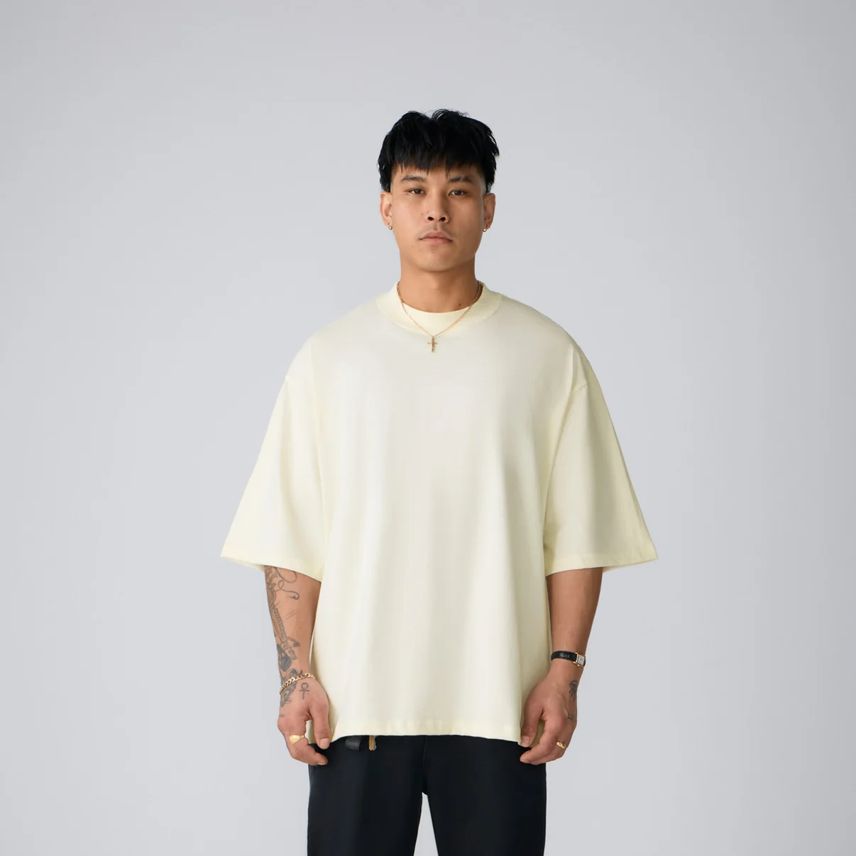 MaxHeavyeight_OS_Offwhite_front Shaka Wear Max Heavyweight Oversized T-Shirt