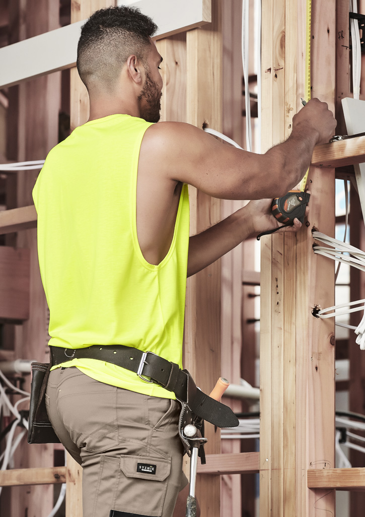 ZH297_aTalent_Yellow_01_FWVjFaH Mens Hi Vis Sleeveless Tee