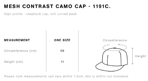 1191C size chart