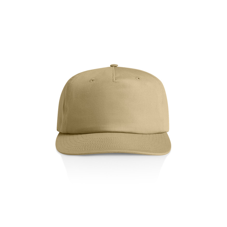 1119_SURF_COTTON_CAP_KHAKI__60813 Beige baseball cap facing forward on a white background