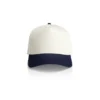 1165_FRAME_TWO-TONE_CAP_NATURAL_MIDNIGHT__58287 Two-tone baseball cap: white crown with a navy bill.