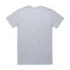 5026G_CLASSIC_ORGANIC_TEE_POWDER_BACK__48533 Light gray plain short-sleeve T-shirt shown from the back on a white background