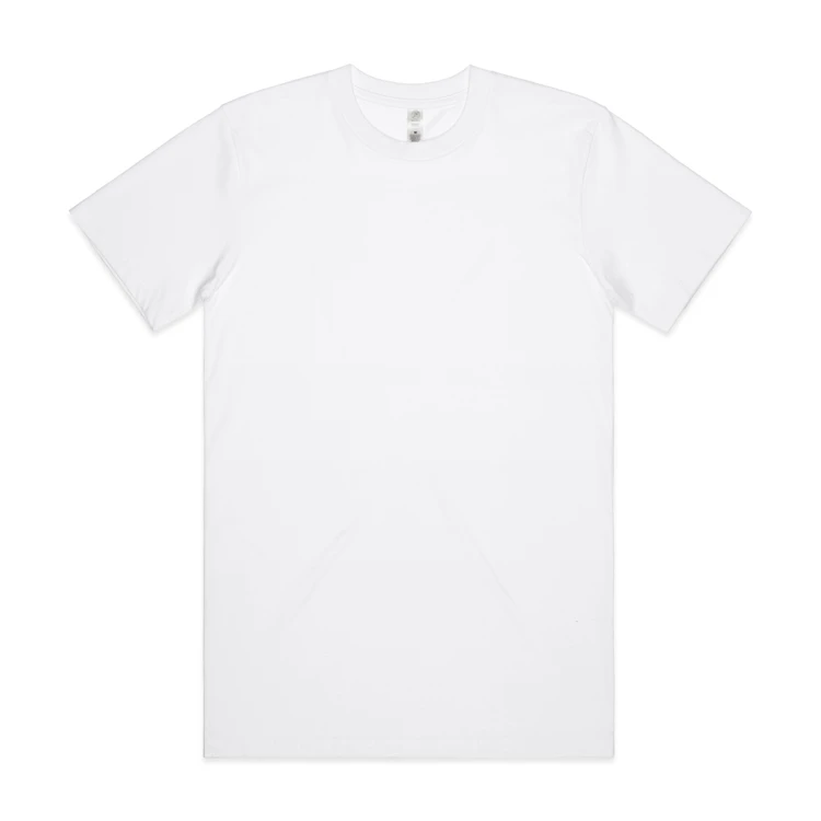 5026G_CLASSIC_ORGANIC_TEE_WHITE__57149 Plain white short-sleeve crew-neck T-shirt on a white background.