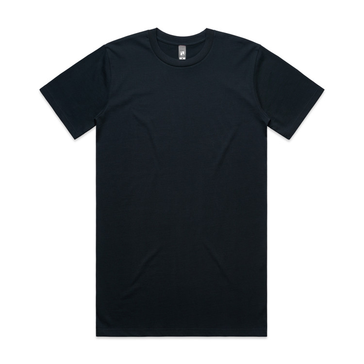 5070_CLASSIC_PLUS_TEE_NAVY__89587 Dark navy short-sleeve T-shirt laid flat on white background at front view