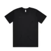 5079_CLASSIC_MINUS_TEE_BLACK__48117 Black crew-neck T-shirt laid flat, plain and featureless from the front, blank design