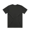 5079_CLASSIC_MINUS_TEE_COAL_BACK__02433 Black crew-neck short-sleeve T-shirt laid flat, back view on white background.
