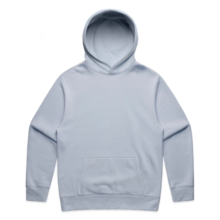 5161_RELAX_HOOD_POWDER__86421 Light blue hoodie with a front kangaroo pocket shown against a white background.