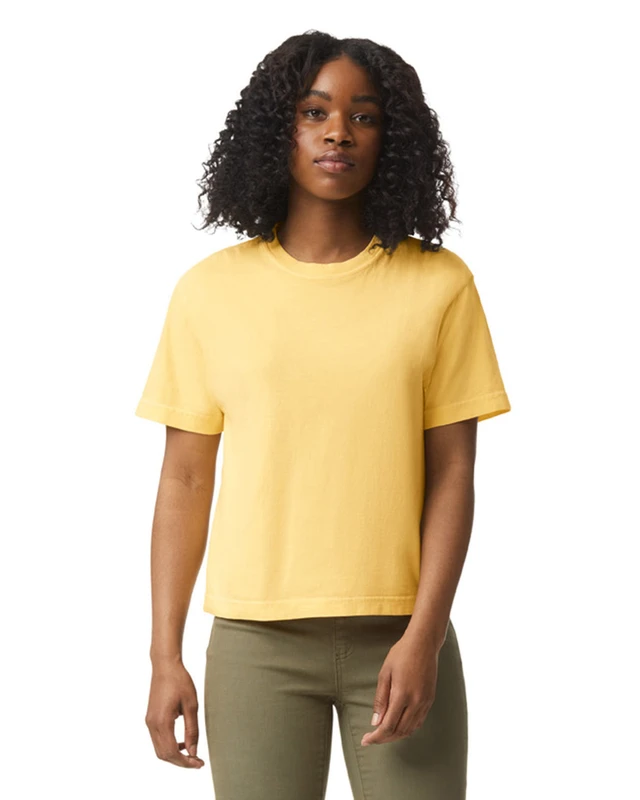 9525_source_1746036300 Comfort Colors® 3023CL Boxy Cropped T-Shirt butter