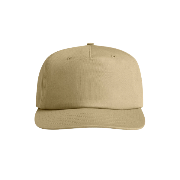 AS Colour Surf Cotton Cap 1119 Beige baseball cap facing forward with curved brim and stitched crown panels