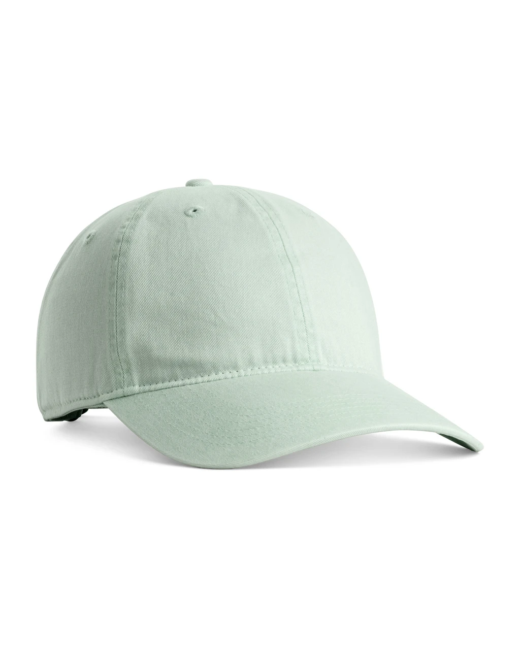 CCSC0_Bay_01__97519 Mint green baseball cap with curved brim on a white background, shown from a side angle.