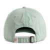 CCSC0_Bay_03__35089 Back view of a mint-green baseball cap with an adjustable strap and metal buckle.