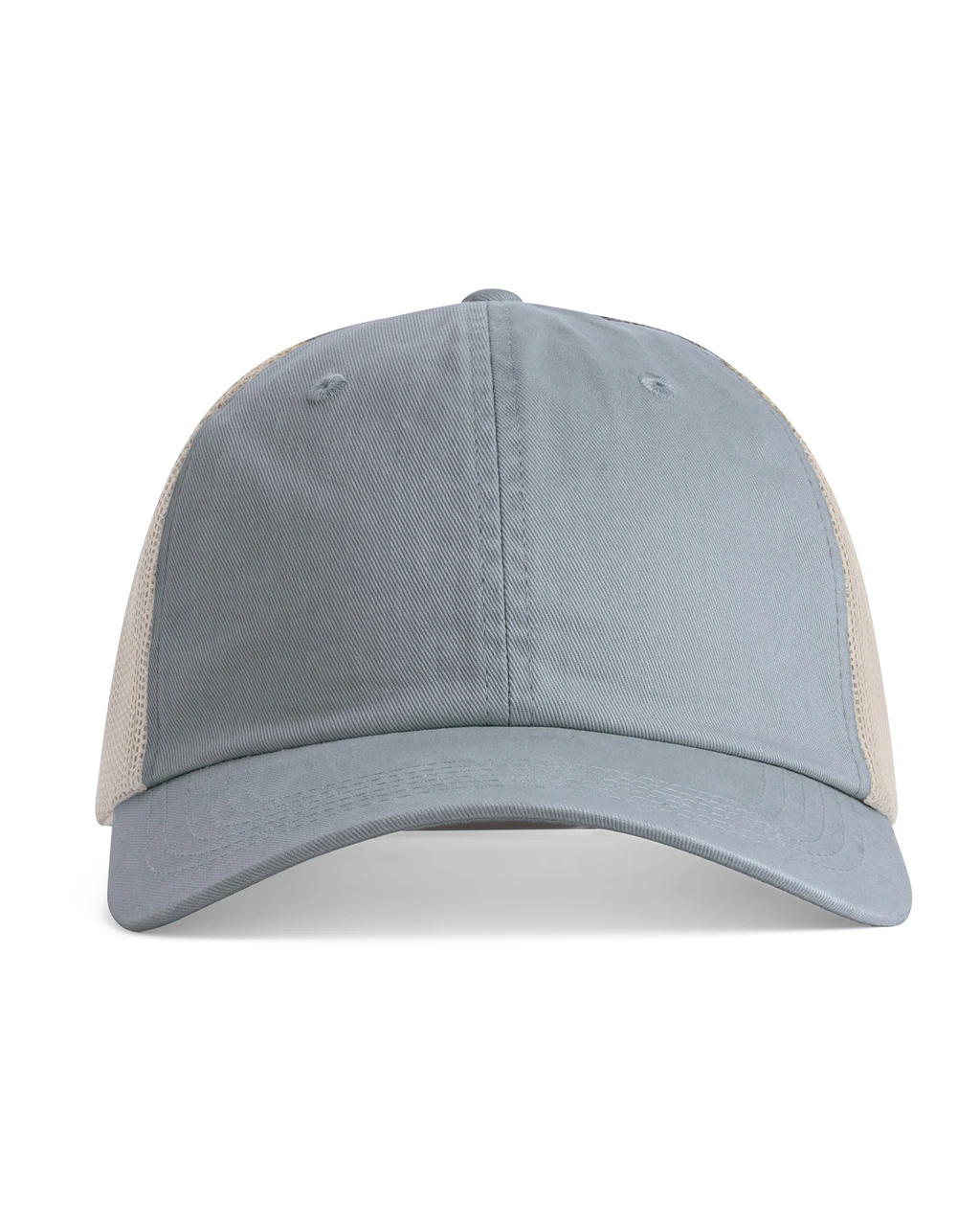 CCST0_Granite_02__59744 Front view of a light blue baseball cap with beige mesh back