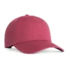 CCWC0-crimson Pink baseball cap with curved brim on a white background, shown from side-front angle