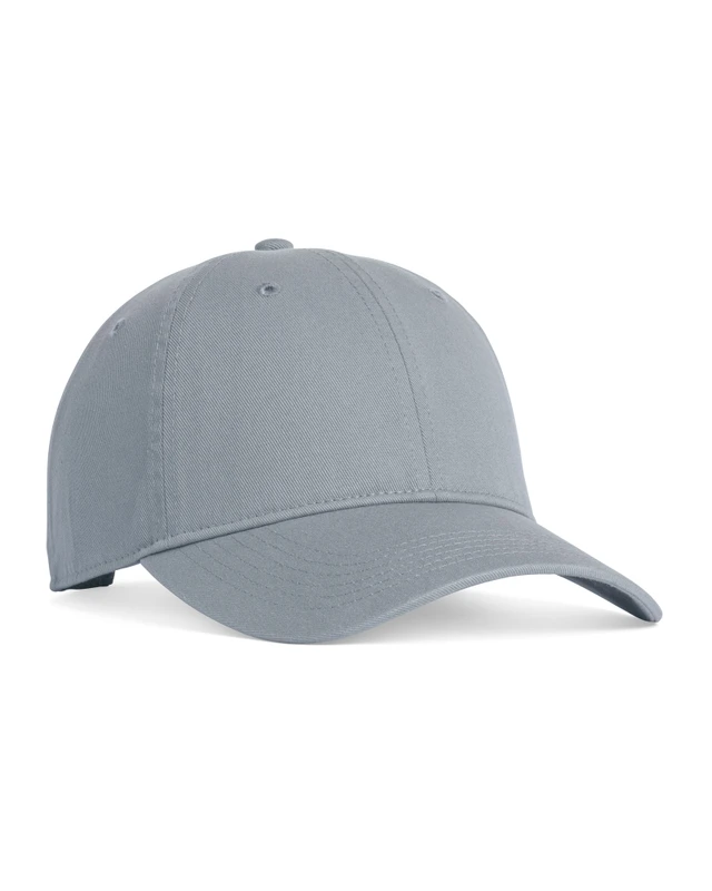 CCWC0-granite Light blue baseball cap with curved brim shown from a side angle on a white background