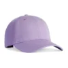 CCWC0-orchid Lavender baseball cap with curved brim on a white background, side view.